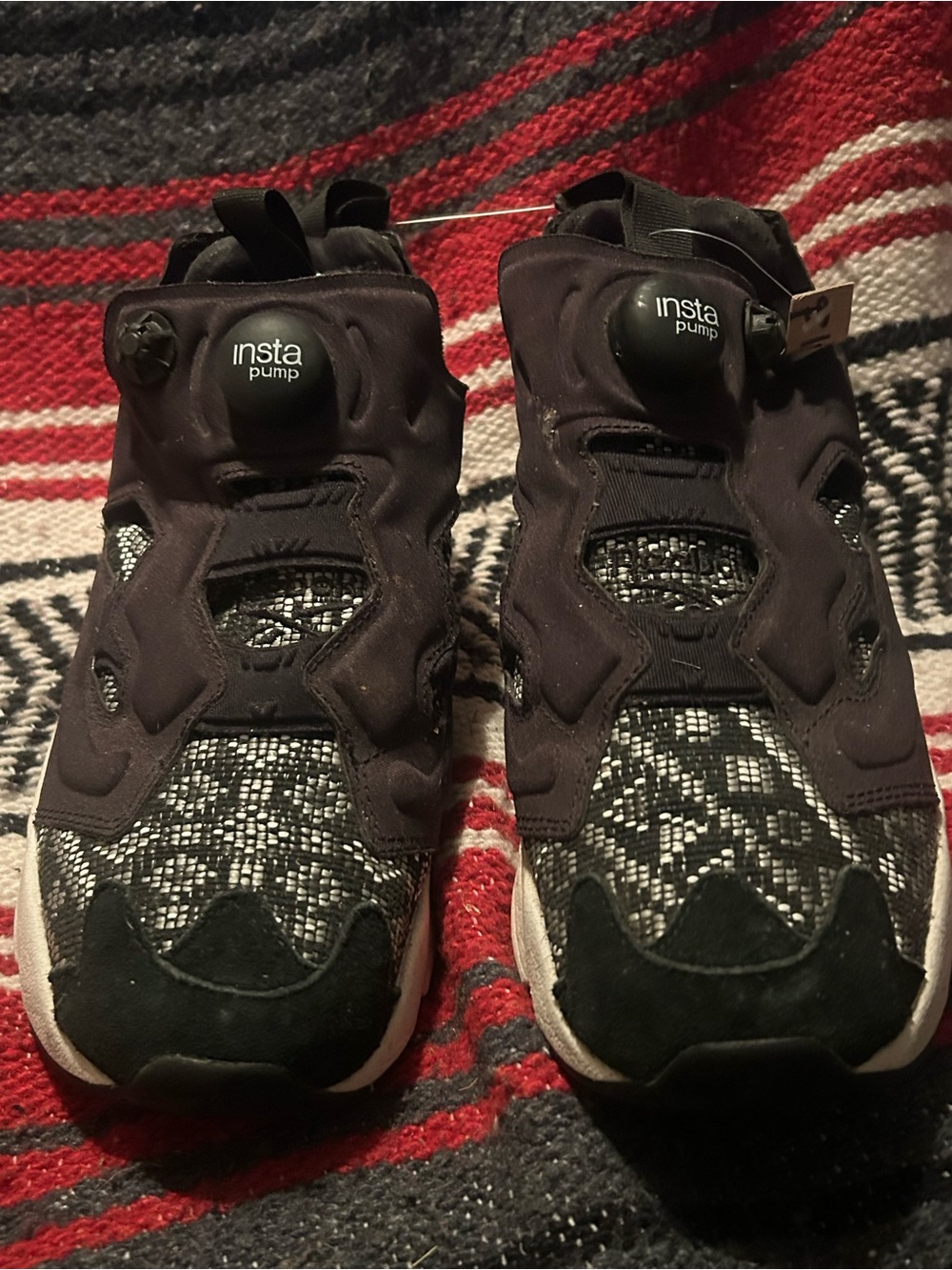 Reebok black InstaPump Fury Slip-On Sneakers-Hurache style